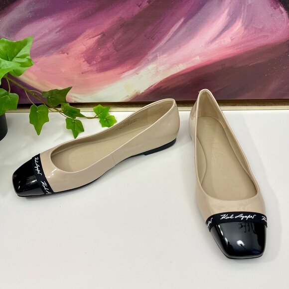 Karl Lagerfeld Black Flats Elegant Loafers - Picture 5 of 15